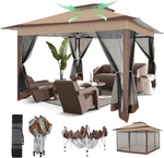 12X12 Pop Gazebos On Clearance - Upgrade Easy Metal Outdoor Waterpr. Fixed Price $251.99.