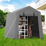 Hipicute 6'X6' Outdoor Portable Storage Shed, Waterproof & 6*6FT, Gray. Fixed Price $233.95.