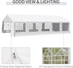 Outsunny White Heavy Duty Party And Event Tent 100110-046W-1/5. Fixed Price $628.57.