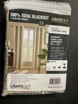 Lightsout Curtain HDPALOMA-107-469 By Paloma, 38X63", Grommet, 100% Blackout Pan. Fixed Price $14.85.