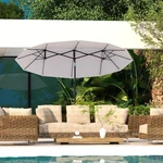 Outsunny Double-sided Patio Umbrella With Tilt Outdoor. Fixed Price $69.99.