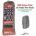 Extra Fine Steel Wool Pads # 000 High-quality Professional 16 Pack. Fixed Price $10.95.