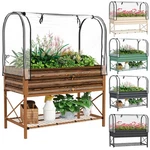 Outsunny Metal Raised Garden Bed With Legs, Cover And Storage Shelf. Fixed Price $89.99.