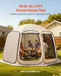 Vevor Sun Shade Sail Canopy Covers, Fit For 12 X 11 Ft Screen House Tent, Pr. Fixed Price $28.70.