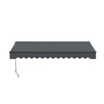 Aleko Black Frame Retractable Home Patio Canopy Awning 13 X 10 Ft Grey Color. Fixed Price $369.00.