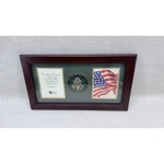 Allied Flag Us Army Medallion Photo Frame Cherry Wood Double Picture Display. Fixed Price $30.00.