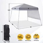 Outdoor 8X8 Ft Pop Up Canopy Party Tent Beach Camping Shelter With Sidewall Gray. Fixed Price $65.19.