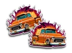 Orange 1957 Classic Chevy Pickup Vinyl Decals Wall Murals C35506 Large. Fixed Price $35.99.