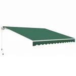 12' X 10' Outdoor Manual Retractable Awning Window Sunshade Shelter Green. Fixed Price $209.99.