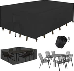 108IN 600D Heavy Duty Patio Furniture Covers Waterproof Outdoor Table Protector. Fixed Price $27.43.