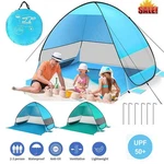 Pop Up Beach Tent Sun Shade Shelter Anti-uv Outdoor Camping Portable Blue Canopy. Fixed Price $25.50.