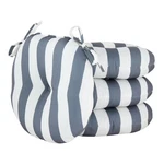 Set Of 4 Canopy Outdoor Round Seat Cushion Stripe Gray Greendale Home Fashions. Fixed Price $81.22.