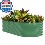 Garvee Galvanized Raised Garden Bed Outdoor 10X4X1.5 Ft Metal Planter For. Fixed Price $182.86.
