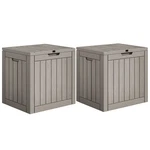 Deck 30 Gallon 2 Pack Waterproof Outdoor Storage Taupe Yitahome Boxes Tools. Fixed Price $89.99.