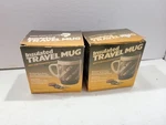 2PCS/INSULATED Travel Mug With Spill Preventing Cover Perfect For Car Truck Boat. Fixed Price $26.59.