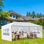10X20 Waterproof Patio Tent Heavy Duty Canopy Wedding Gazebo 6 Sidewalls White. Fixed Price $99.00.