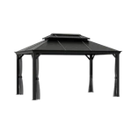 Sojag Outdoor 10' X 14' Mykonos Double Roof Hardtop Gazebo Sun Shelter. Fixed Price $1062.28.