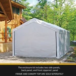 Canopy Enclosure Kit 10 X 20 Ft. White. Cover And Frame Sold Separately.. Fixed Price $119.99.