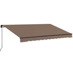 Outsunny 13' X 10' Patio Retractable Awning Sunshade Shelter, Coffee. Fixed Price $239.99.