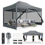 10X15 Heavy Duty Pop-up Canopy Tent With Sidewalls, Waterproof Easy Setup, Mo.... Fixed Price $346.56.