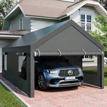 Jamfly Carport, Heavy Duty With Roll-up Windows, Portable Garage.. Fixed Price $260.99.