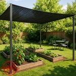 Sunny Guard 65-75% Shade Cloth 6.5X6.5FT Black Garden Mesh Greenhouse Patio. Fixed Price $25.99.