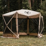 Gazelle G6 6-SIDED Portable 8-PERSON Gazebo Hub Screen Durable Desert Sand Tent. Fixed Price $299.99.