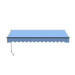 Aleko Manual Retractable Home Patio 12 X 10 Ft Awning Sky Blue Canopy. Fixed Price $261.75.
