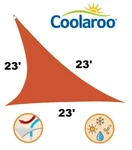 New Coolaroo Ultra Commercial Grade Shade Sail 23' Triangle Terracotta. Fixed Price $289.87.