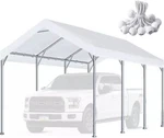 Cubierta De Lona Para Carpa 10'X20' Garaje Coche Tienda Con Bolas. Fixed Price $154.99.