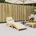Sun Lounger Cushion Cream 73.2"X22.8"X1.6" Oxford Fabric. Fixed Price $72.78.