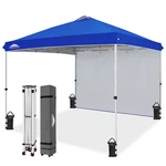 Eagle Peak 10X10 Commercial Pop Up Canopy Tent With One Detachable Sidewall. Fixed Price $169.99.