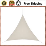 Coolaroo 11.8FT Ready-to-hang Shade Sail Triangle Pebble Tan Sun Shelter 501303. Fixed Price $36.99.