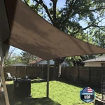 Sun Shade Sail Brown Canopy Patio Garden Cover 16X16-24X24 Rectangle Square. Fixed Price $244.34.