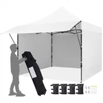 10X10 Commercial Pop-up Canopy Tent With 3 Sidewalls & Adjustable Awning. Fixed Price $249.99.