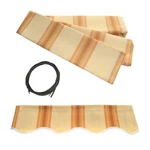 Aleko Fabric Replacement For 6.5 X Ft Retractable Awning Multi-stripe Yellow. Fixed Price $49.00.