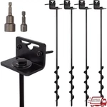 Steel Ground Anchors High Wind Mobile Homes Tents Sheds Easy Drill Install New. Fixed Price $66.47.