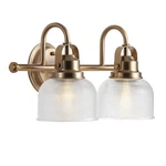 17.25" Brass Gold Modern Bathroom Vanity Light, 2LIGHT Led Wall Sconce, Clear.... Fixed Price $57.48.