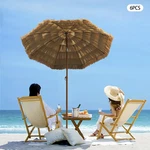 6PCS 1.6M Beach Umbrella Outdoor Patio Garden Sunshade Sand Canopy. Fixed Price $142.71.