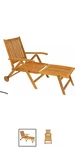 Acacia Wood Sun Lounger. Fixed Price $200.00.