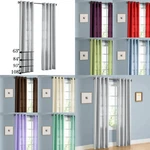 1PC Semi Sheer Window Curtain Dressing Home Grommets Top Solid Color Mira. Fixed Price $13.50.