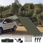 10X16 Ft Car Side Awning With Pole Outdoor Camping Tent Tarp Waterproof Canop.... Fixed Price $83.28.