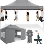 Pop Up Canopy Tent 10X15 Heavy Duty Waterproof Sidewalls Gray Cobizi Commercial. Fixed Price $369.99.