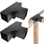 Devalley 4-WAY Pergola Brackets Kit, Diy 4"X4" 2PCS, Black 4WAY Corner. Fixed Price $112.62.