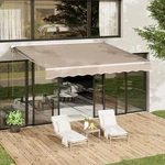 13 X 8 Ft Patio Awning Manual Retractable Sun Shade Canopy Outdoor Deck Shelter. Fixed Price $179.99.