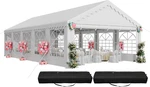 16X32FT Heavy-duty White Wedding Tent With Side Panels & Storage Pouches. Fixed Price $766.99.