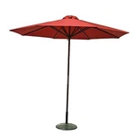 1288 Destinationgear Classic Wood 9' Market Umbrella Red. Fixed Price $187.48.