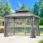 Gazebo Mosquito Netting Waterproof Insect Screen Easy Install Double Zippers. Fixed Price $52.99.