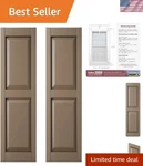 Builders Edge 14.75-IN. W X 59-IN. Raised Panel Vinyl Shutters French Roast.... Fixed Price $146.88.