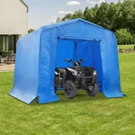 Motorcycle Outdoor Storage Shed Bike Carport With Roll-up For Lawn Mowers. Fixed Price $147.05.